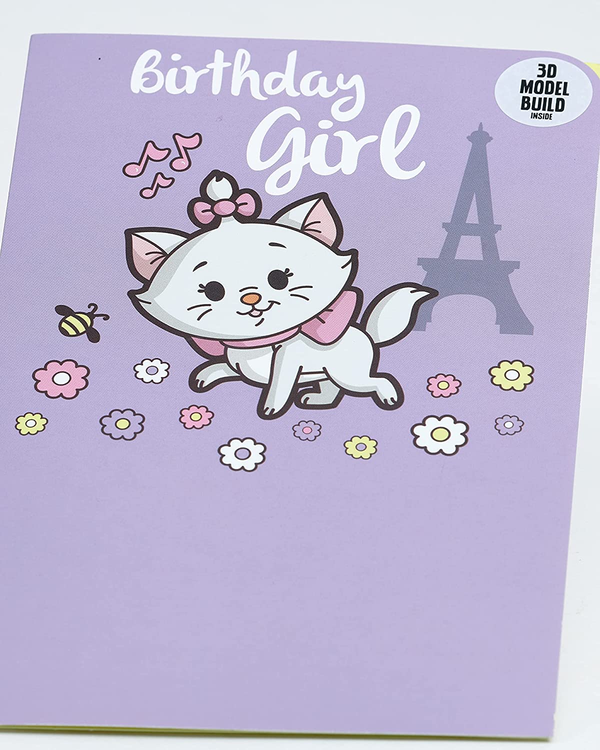 Disney Marie Purr-fect Birthday Card from UK Greetings, featuring a cute feline character and colorful birthday design.