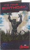 Disney Marvel Avengers 3D holographic greeting card featuring superhero characters, perfect for birthdays.