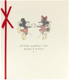 Disney Mickey and Minnie Mouse anniversary greeting card by UK Greetings featuring colorful cartoon characters and celebratory design.