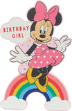 Colorful Disney Minnie Mouse birthday greeting card by UK Greetings with cheerful Minnie illustration and festive design.