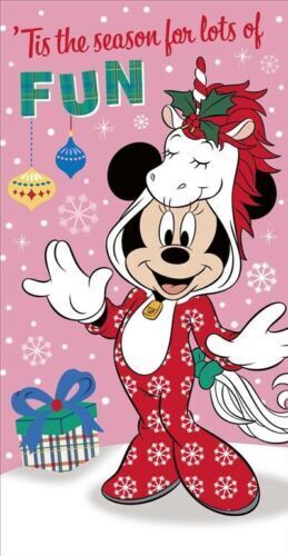 Disney Minnie Mouse Christmas money wallet and gift card holder featuring festive holiday design and cheerful Minnie Mouse image.