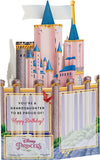 Disney Princess granddaughter greeting card featuring a build-your-own castle and stickers, colorful and suitable for special occasions.