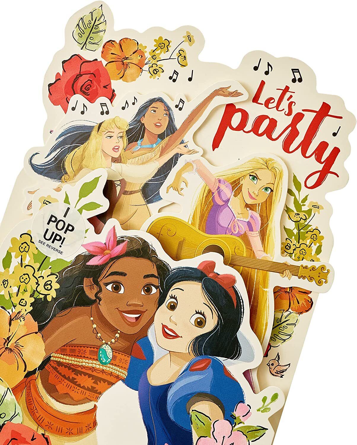 Disney Princess Pop-Up Magic Card greeting card featuring colorful princess characters and enchanting pop-up design.