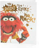 Disney's Muppets congratulations greeting card on passed exam by UK Greetings, featuring colorful Muppet characters and celebratory design.