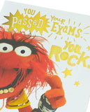 Disney's Muppets congratulations greeting card on passed exam, featuring colorful Muppets characters and celebratory design.