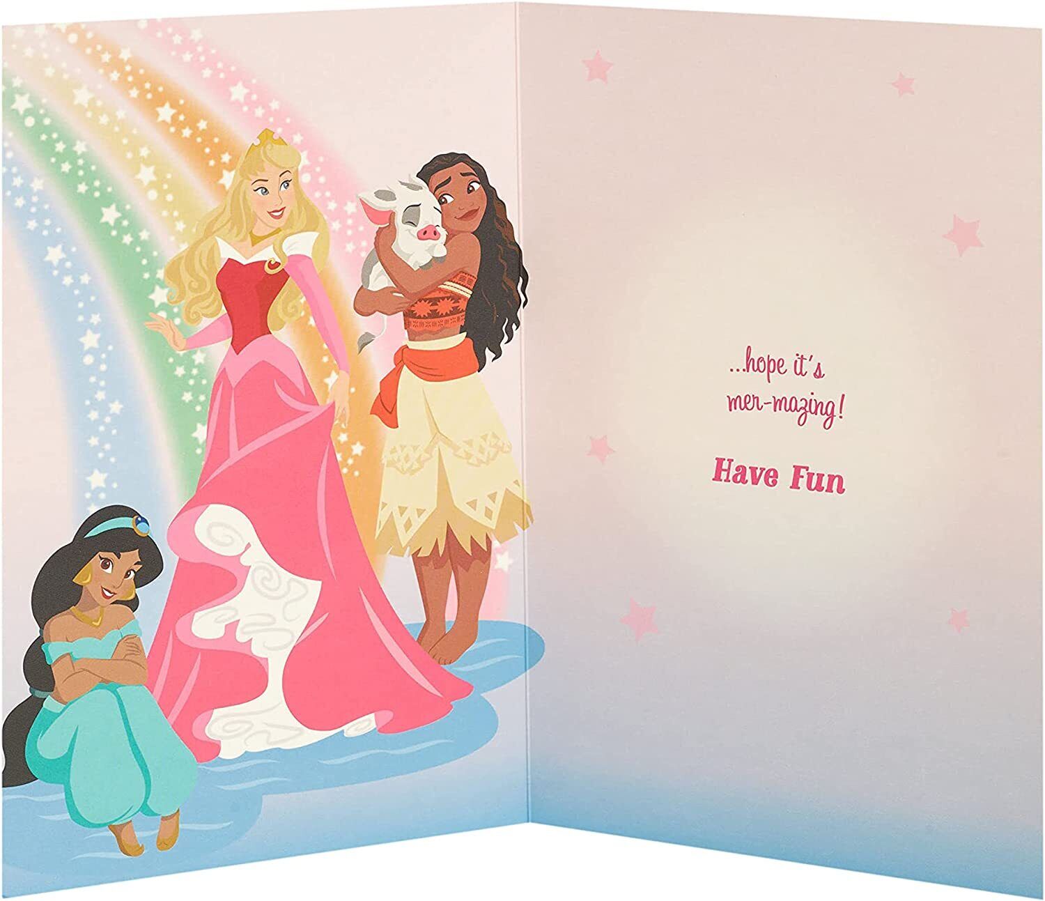 Disney The Little Mermaid Ariel birthday greeting card by UK Greetings featuring Ariel in a colorful underwater scene.