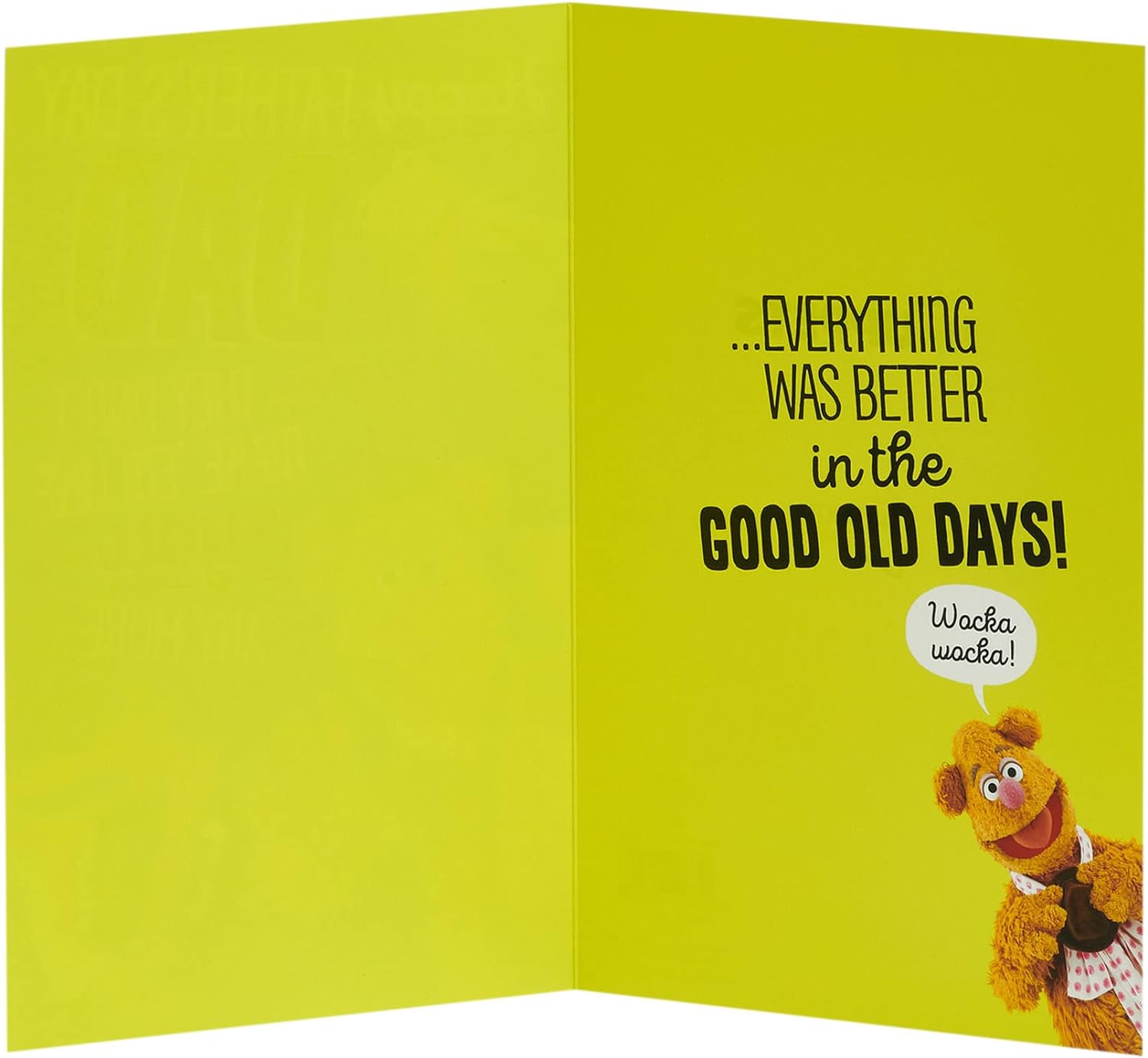 Disney The Muppets Father's Day greeting card for Dad with fun design and envelope, featuring colorful Muppet characters.