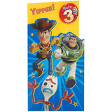 Disney Toy Story 3rd birthday greeting card featuring Woody and Buzz Lightyear characters by UK Greetings.