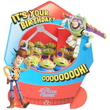 3D Toy Story birthday greeting card featuring a grabber machine design by UK Greetings, with colorful Toy Story themed artwork.