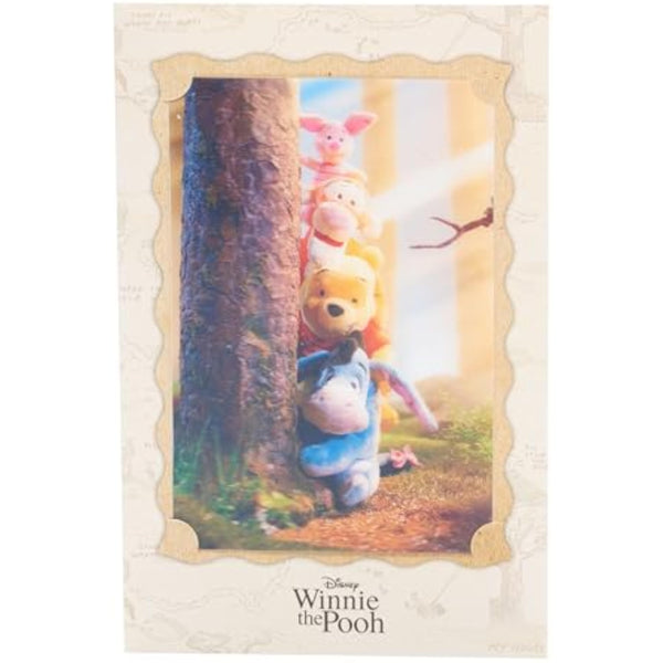 Disney Winnie the Pooh 3D birthday greeting card for kids from UK Greetings with colorful Pooh illustration and festive design.