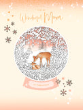 Christmas greeting card for a wonderful mum featuring festive deer and holiday designs, by UK Greetings.