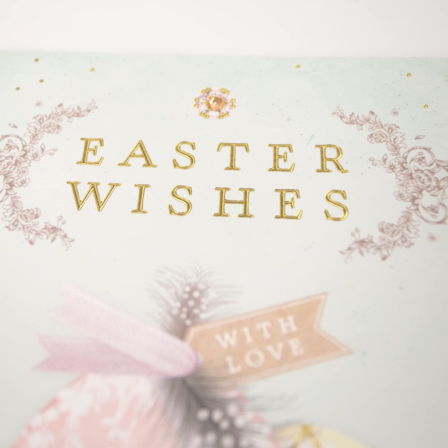 Easter greeting card from UK Greetings featuring Easter wishes with love and colorful spring-themed designs.