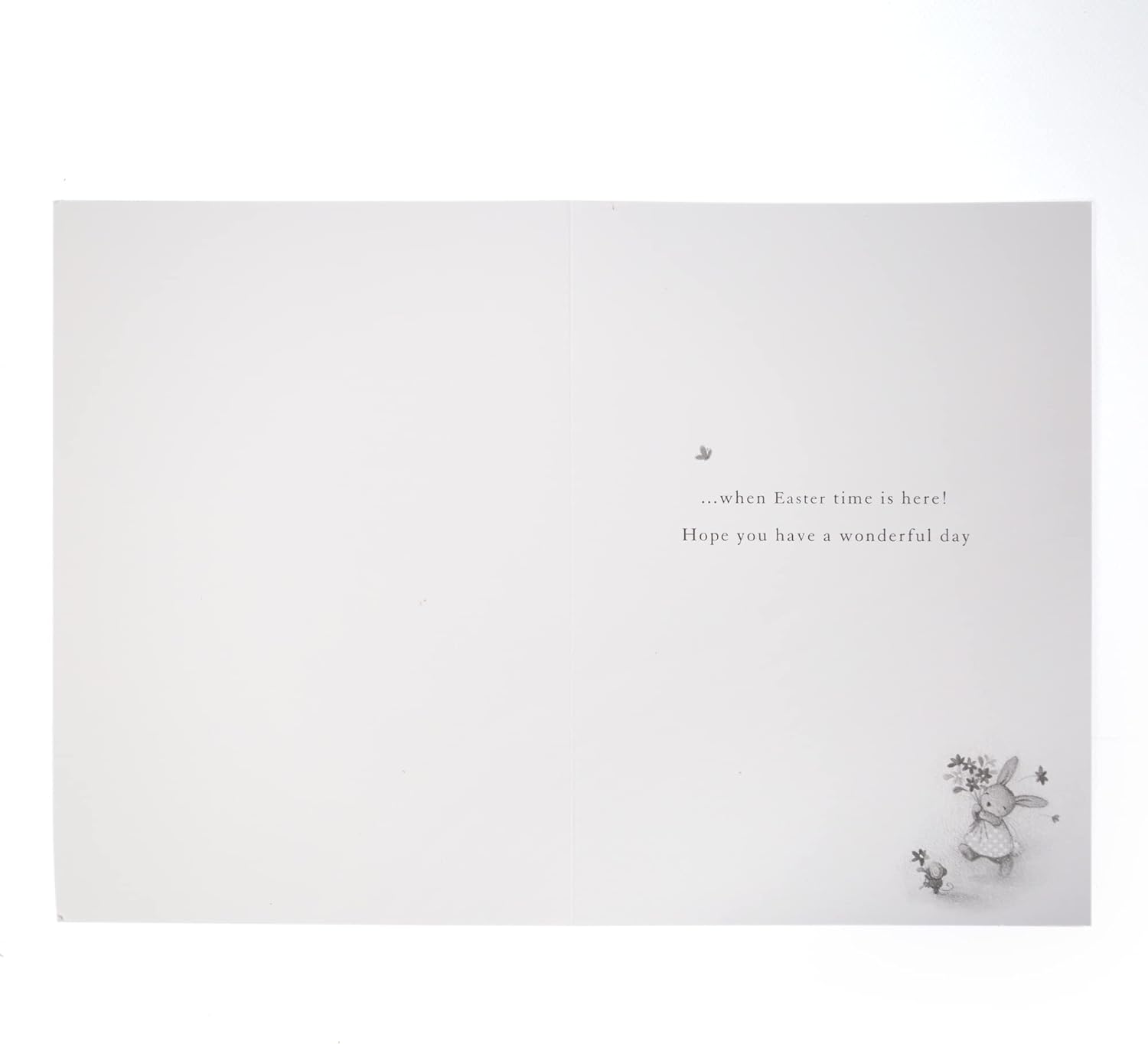 Easter greeting card from UK Greetings with colorful floral design and "Sweet Easter Wishes Just for You" message inside.
