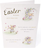 Easter greeting card from UK Greetings with sweet Easter wishes and colorful spring-themed design.