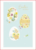 Easter Wishes greeting card by UK Greetings featuring a colorful egg design and festive Easter-themed artwork.