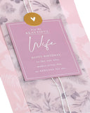 Elegant 3D Wife birthday greeting card by UK Greetings featuring intricate floral designs and heartfelt message inside.