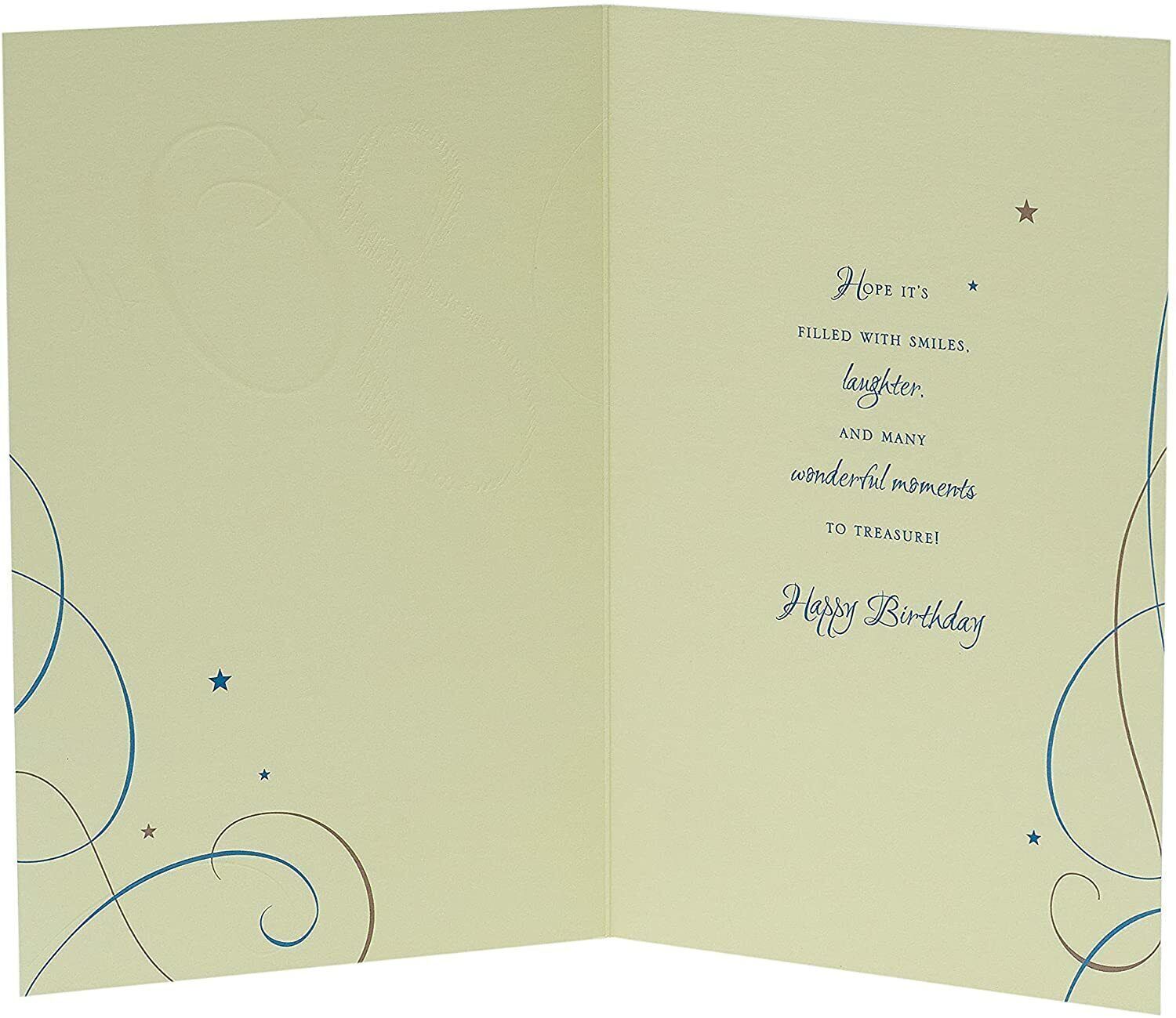 Elegant 80th birthday milestone greeting card from UK Greetings with colorful floral design and celebratory message.