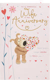 Elegant Boofle gold foil anniversary greeting card for wife by UK Greetings, featuring a charming design and heartfelt message.