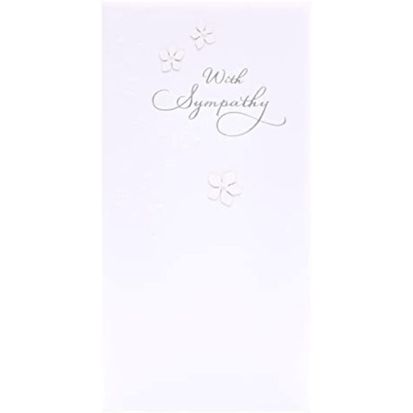 Elegant pearl sympathy greeting card by UK Greetings featuring a heartfelt design for bereavement messages
