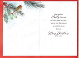 Elegant Robin Bauble Christmas Card for sister-in-law featuring festive robin and bauble design by UK Greetings