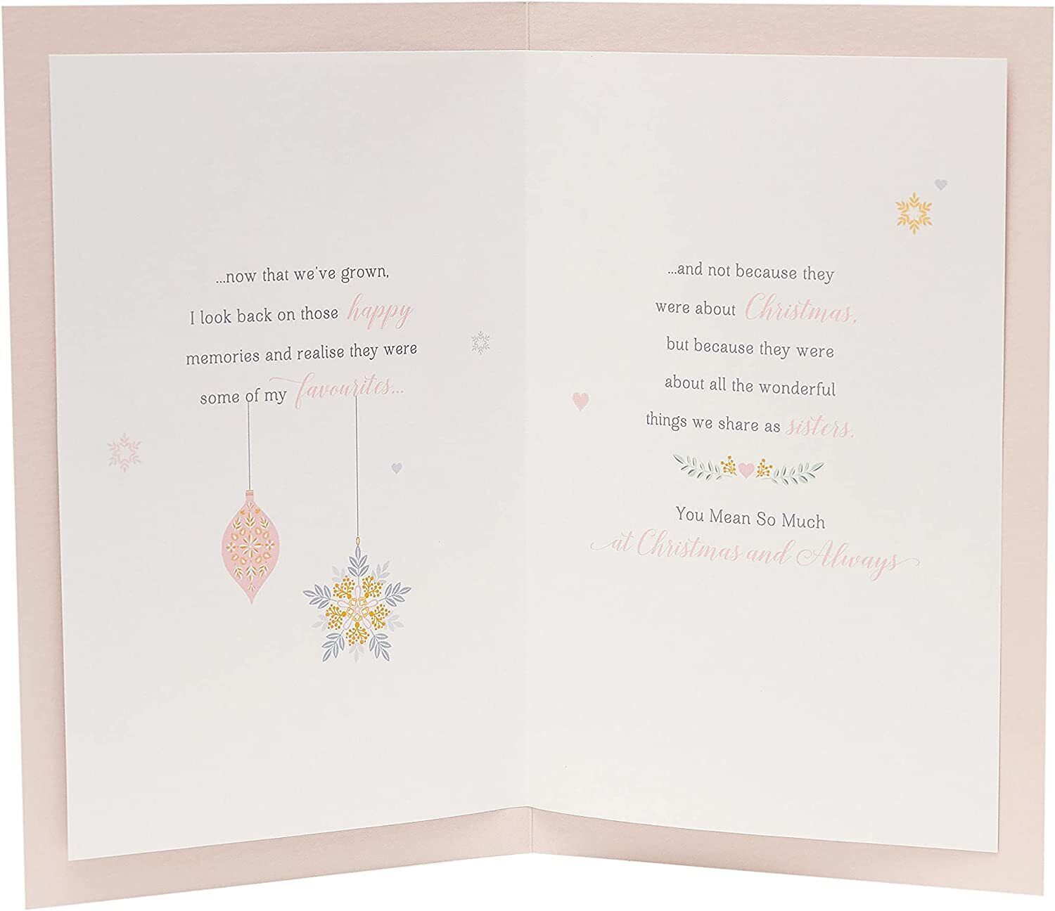 Elegant Stars Christmas greeting card for sister featuring festive star designs, by UK Greetings.