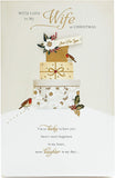 Elegant winter wishes Christmas greeting card for wife by UK Greetings with festive holiday design and heartfelt message.