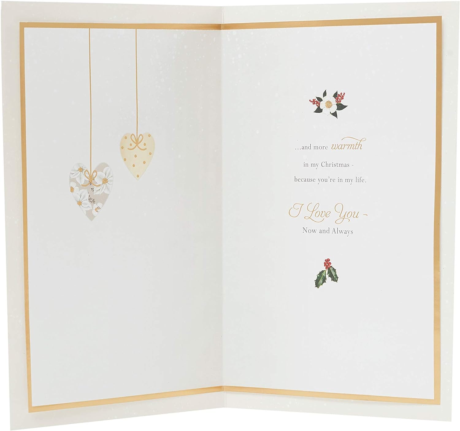 Elegant Winter Wishes Christmas greeting card for wife by UK Greetings, featuring festive holiday design and heartfelt message.