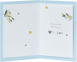 Embossed owl Father's Day greeting card for Grandad by UK Greetings, featuring a detailed owl design on the front.