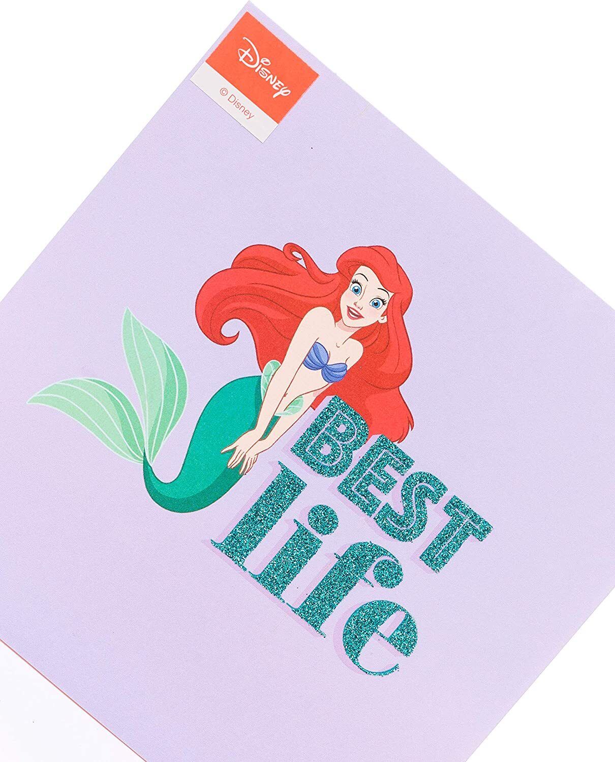 Colorful Disney Princess greeting card featuring illustrations of popular princesses, perfect for enchanting adventures and special occasions.