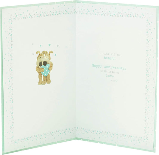 Eternal Love Anniversary Card by UK Greetings featuring romantic floral design and heartfelt message inside.