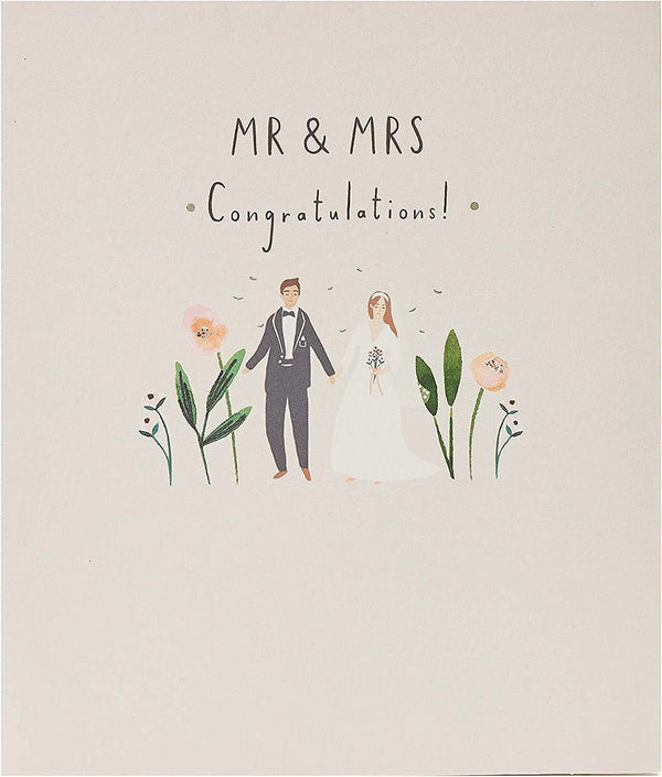 Eternal Love wedding congratulations greeting card for bride and groom, with romantic design by UK Greetings.