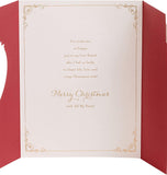 Everlasting Love Hearts and Floral Christmas Card for Wife, UK Greetings greeting card with festive floral design and love-themed accents