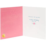 Disney Winnie the Pooh birthday greeting card featuring flowers and "Extra Lovely Sister" message by UK Greetings.