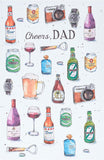Father's Day greeting card for dad from UK Greetings, featuring colorful design and heartfelt message inside.