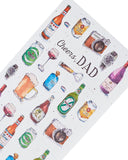 Father's Day greeting card for dad from UK Greetings, featuring a colorful design and heartfelt message inside.