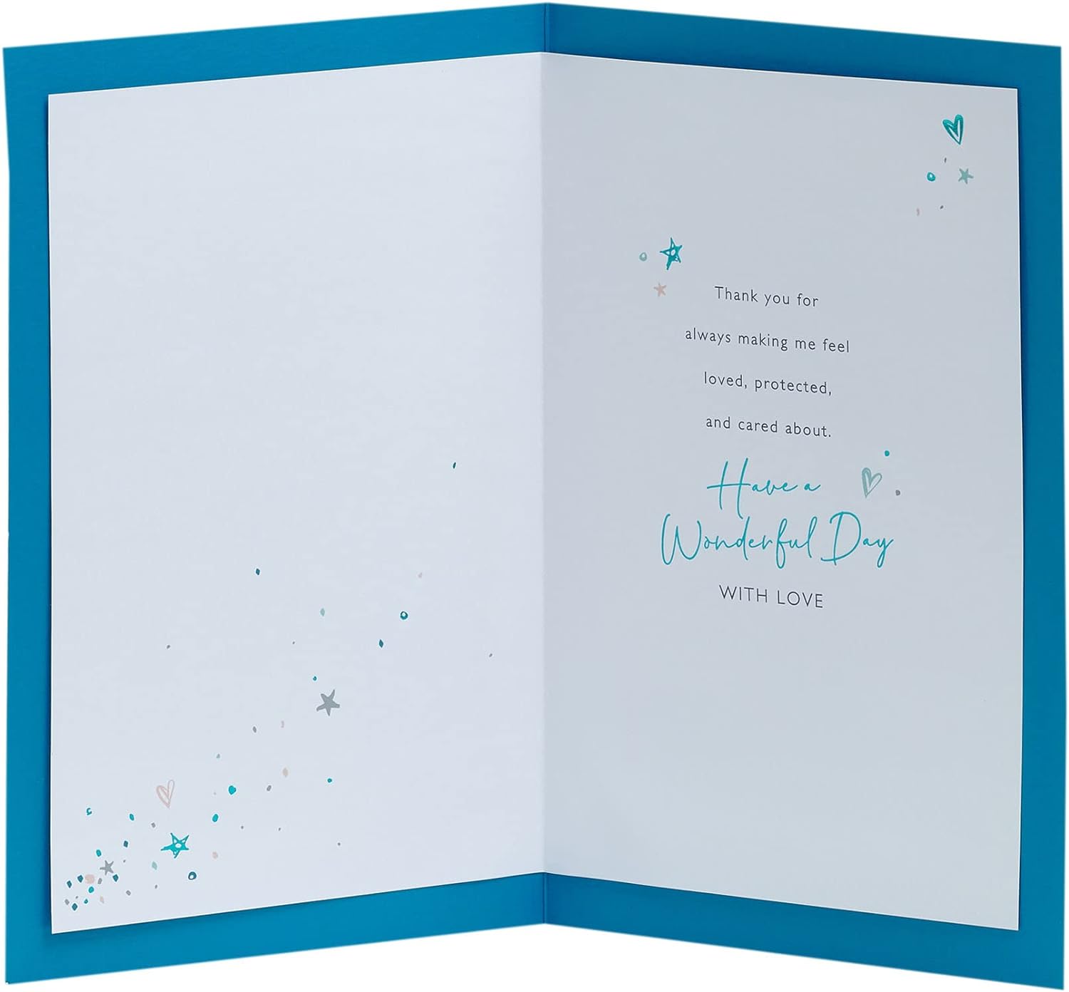 Father's Day greeting card for dad from daughter with heart envelope design, featuring colorful illustrations and heartfelt message.