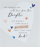 Father's Day greeting card for dad from daughter with envelope, featuring a lovely design and UK Greetings branding.