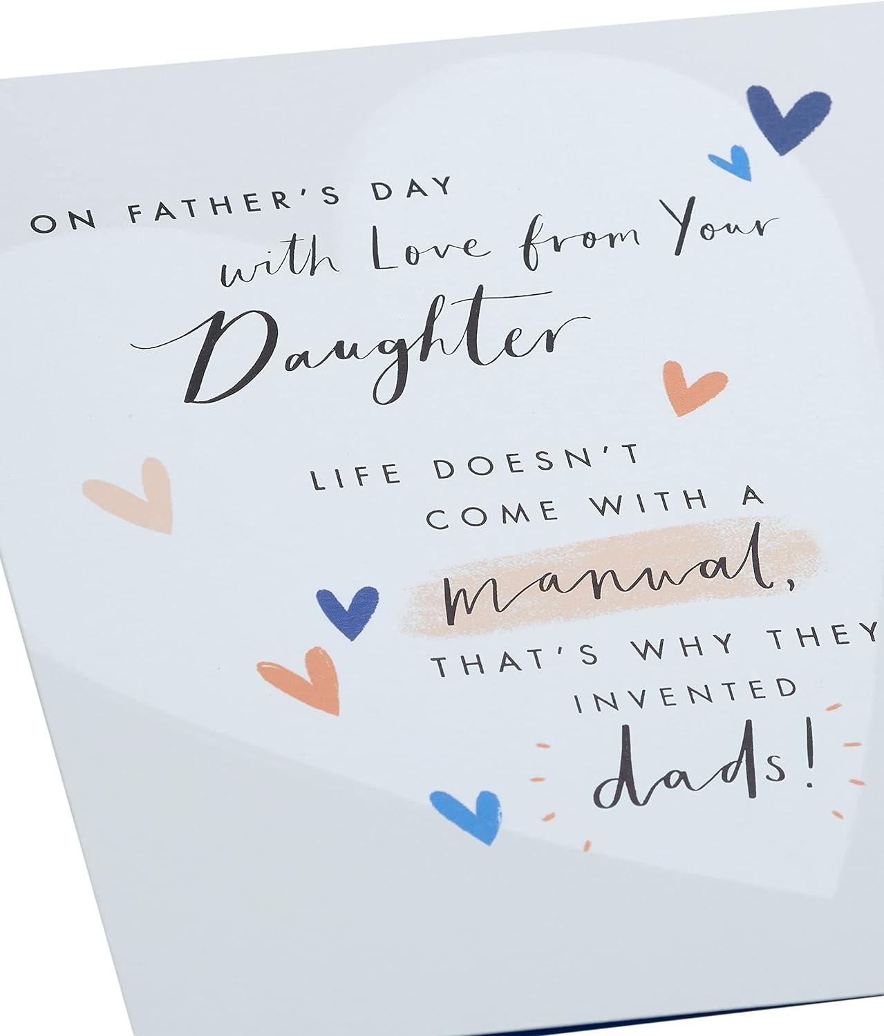Father's Day greeting card for dad from daughter with envelope, featuring a lovely, colorful design by UK Greetings.