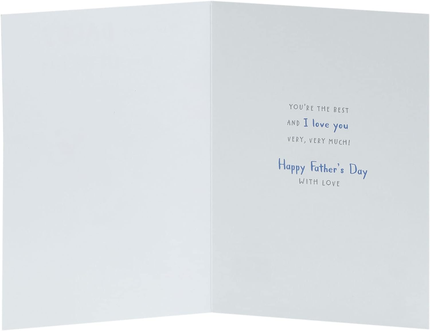 Father's Day greeting card from a little girl with a teddy bear design and envelope, UK Greetings brand.