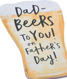Father's Day greeting card for dad featuring a beer-shaped design with an envelope, by UK Greetings.