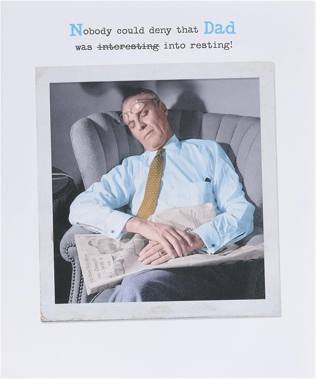 Funny Father's Day greeting card for dad with envelope, featuring a humorous joke design from UK Greetings.