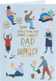 Father's Day greeting card for dad with envelope featuring a cute cartoon design by UK Greetings.