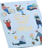 Father's Day greeting card for dad with sweet cartoon design and envelope, by UK Greetings, featuring a cheerful dad illustration.