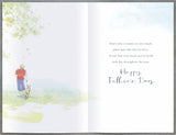 Father's Day greeting card featuring a dad relaxing with a book, with a heartfelt poem, by UK Greetings.