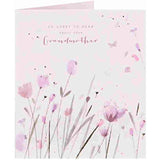 Floral Grandma sympathy greeting card by UK Greetings with colorful flower design and heartfelt message inside.