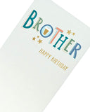 Foil beer pint brother birthday greeting card by UK Greetings featuring festive design and celebratory imagery.