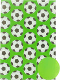Football-themed greeting card wrapping paper pack with 2 tags, featuring 5 sheets of UK Greetings wrapping paper with football designs.