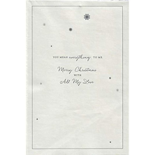 Heart-shaped Christmas greeting card for wife from UK Greetings, featuring festive holiday design and heartfelt message.