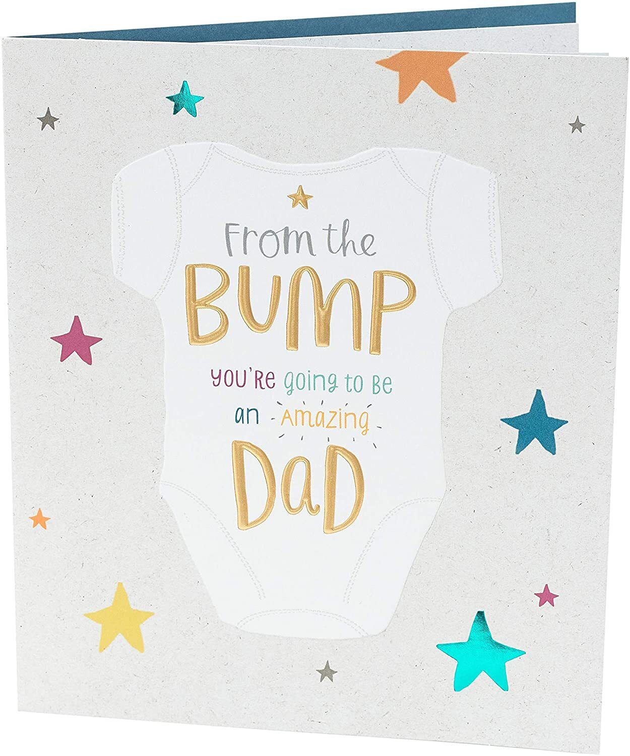 Father's Day greeting card from UK Greetings featuring a heartfelt message for new dads, perfect for celebrating the dad-to-be.