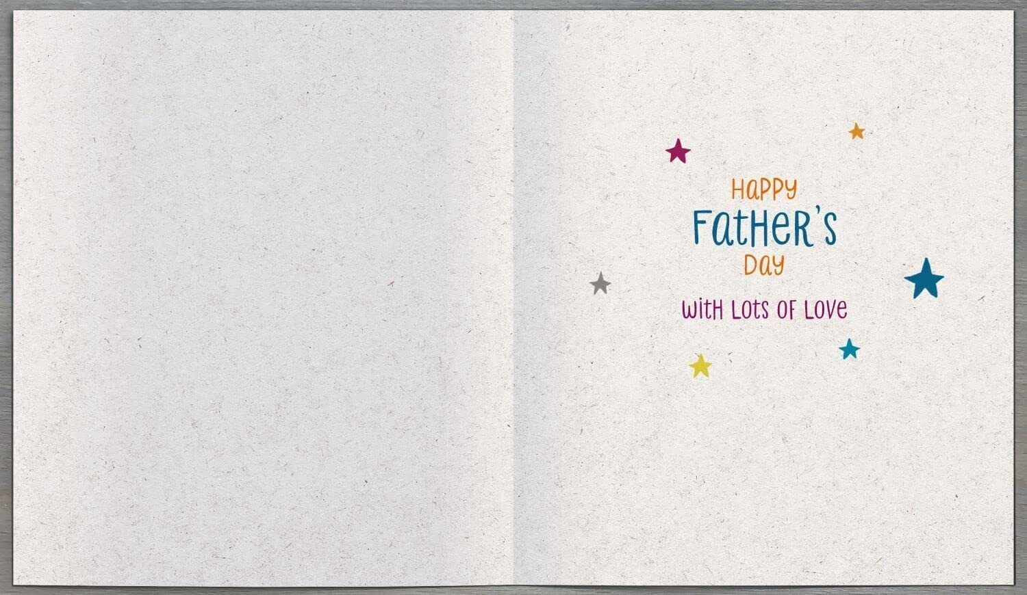 Father's Day greeting card from UK Greetings featuring "From The Bump Dad To Be" message with a cheerful design.